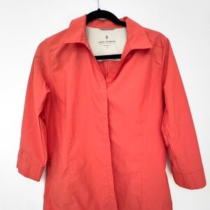 Royal Robbins Coral Button-Front 3/4 Sleeve Shirt